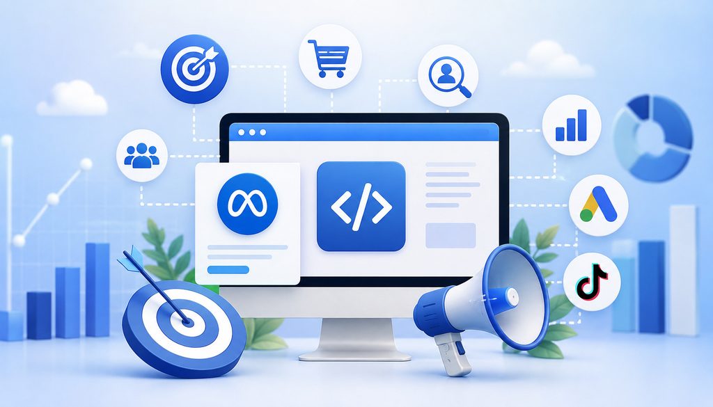 Meta Pixel and advertising tags tracking website data
