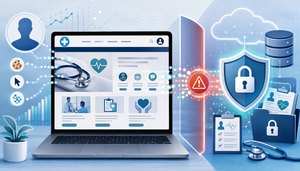 Healthcare website data transitioning into protected health information