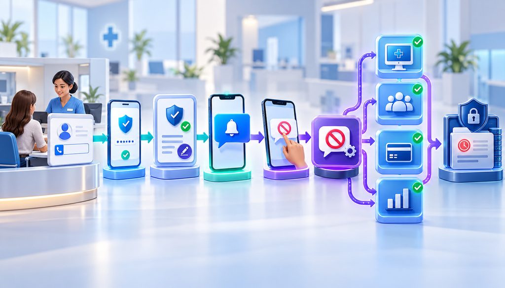 Patient billing text consent and opt-out synchronization workflow